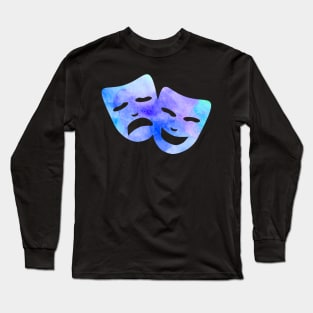 Watercolor Theatre Masks Long Sleeve T-Shirt